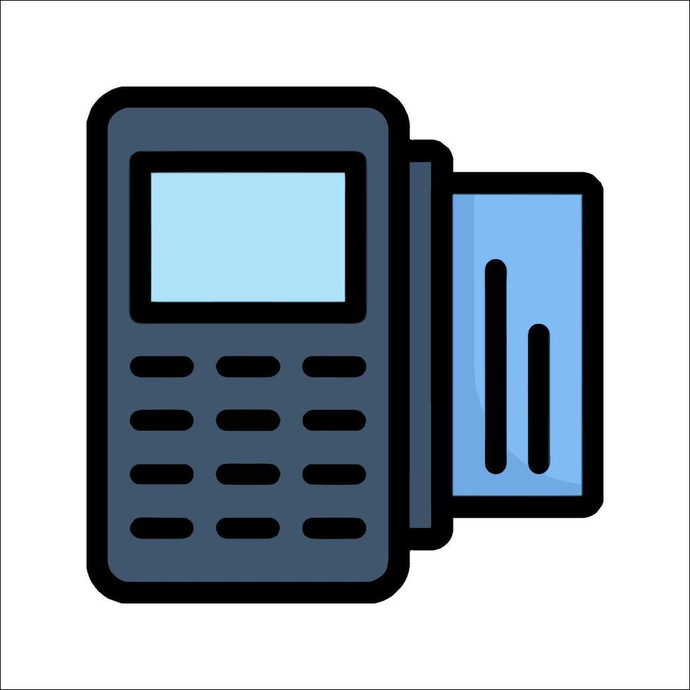 A phone icon with a credit card vector
