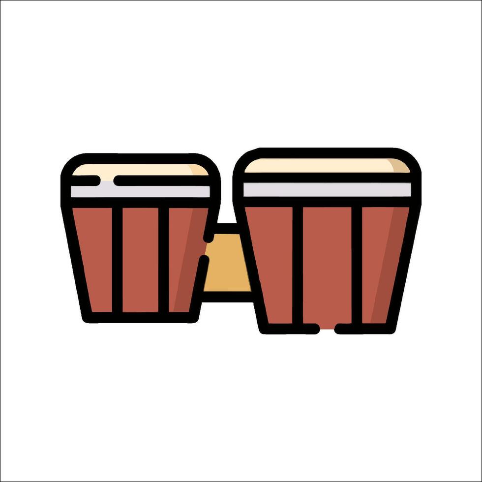 A pair of drums on a white background vector