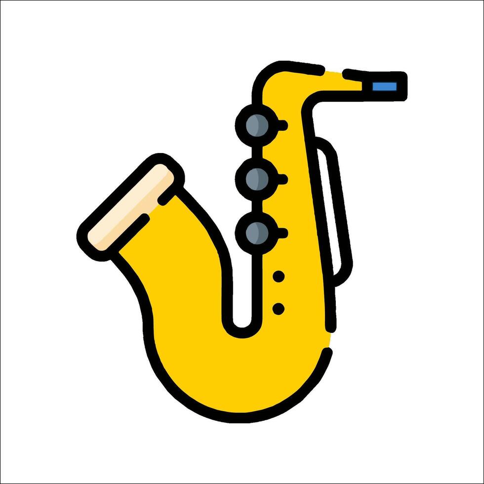 Saxophone icon illustration vector
