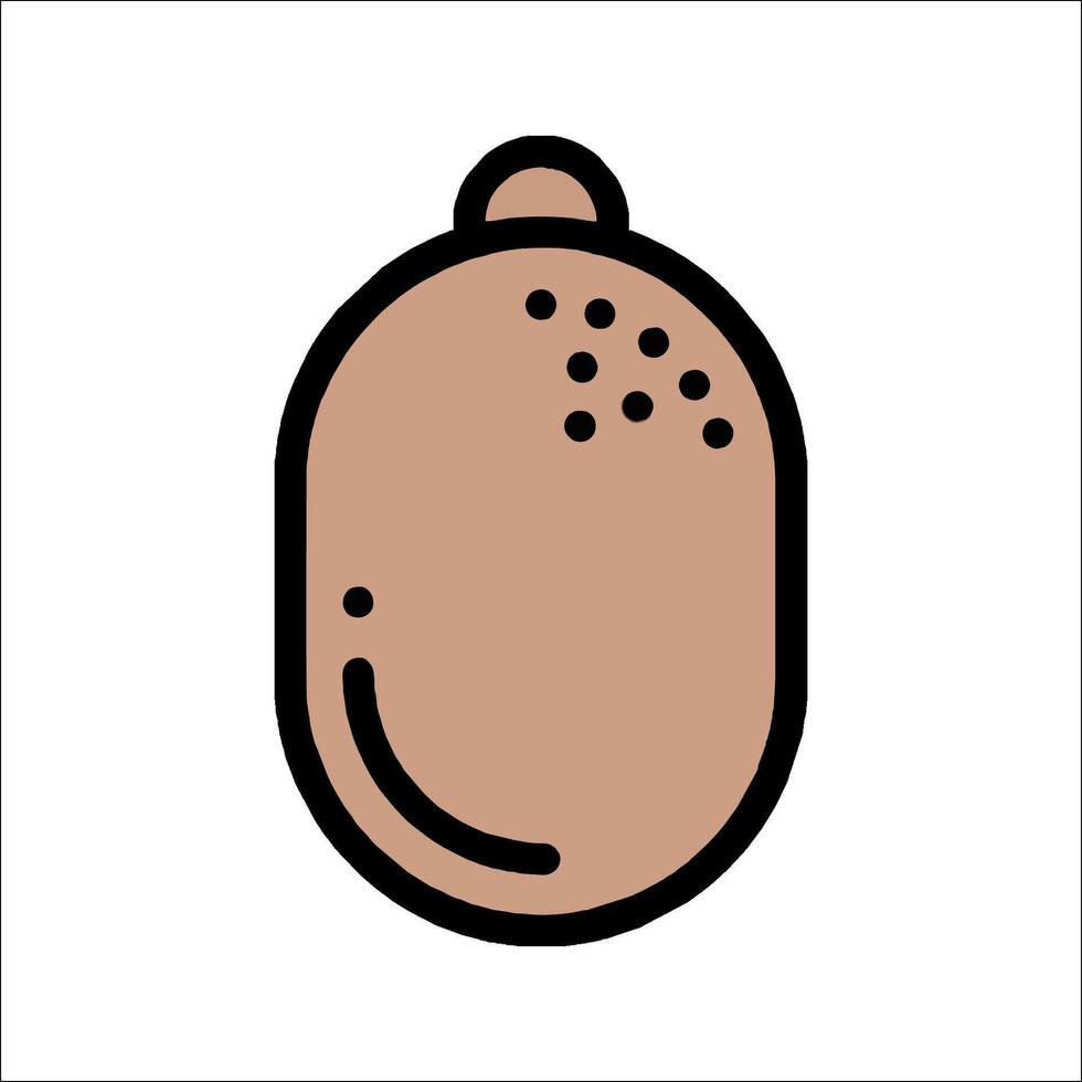 A brown egg icon on a white background vector