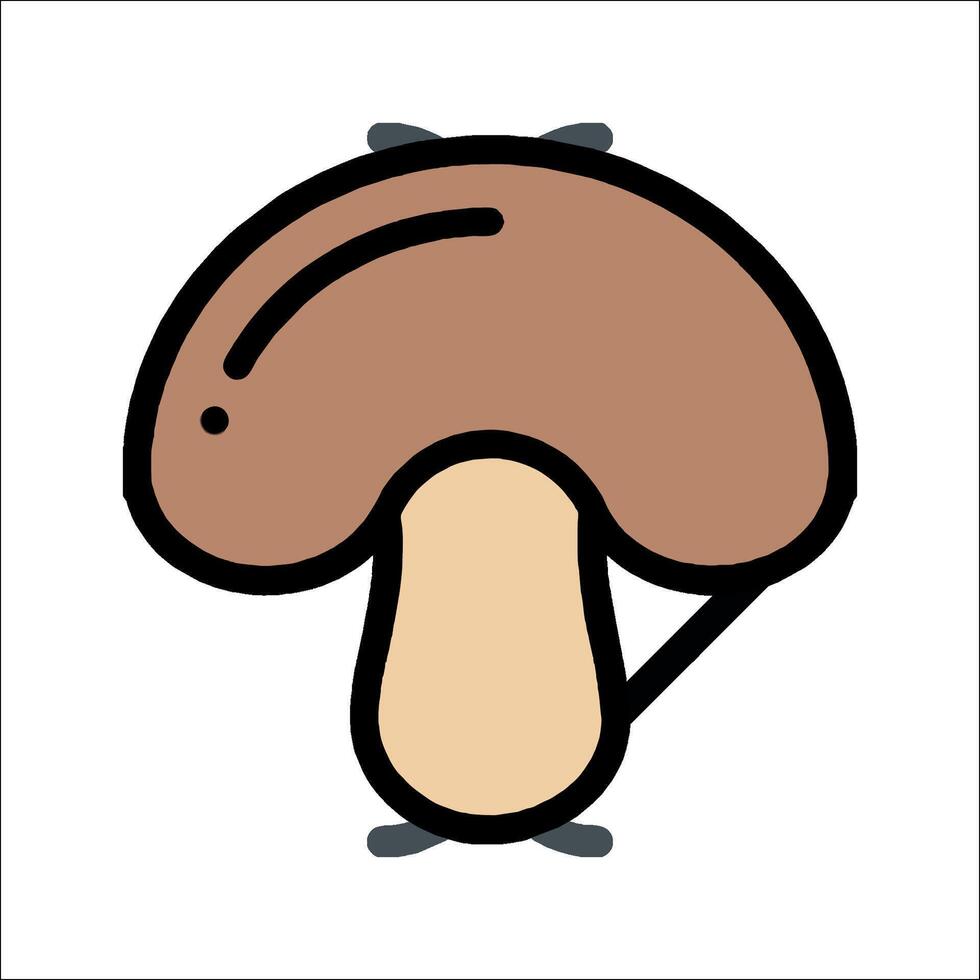 A mushroom icon on a white background vector