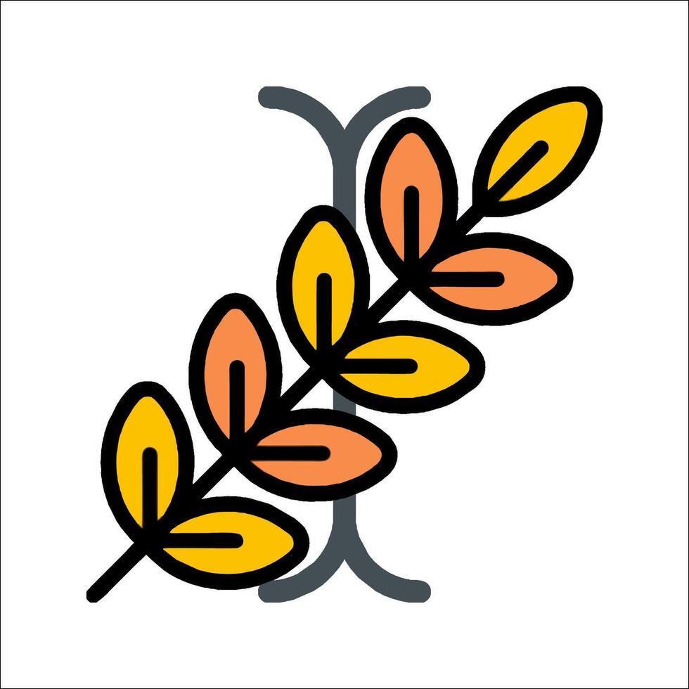 A leafy branch with leaves and leaves is shown vector