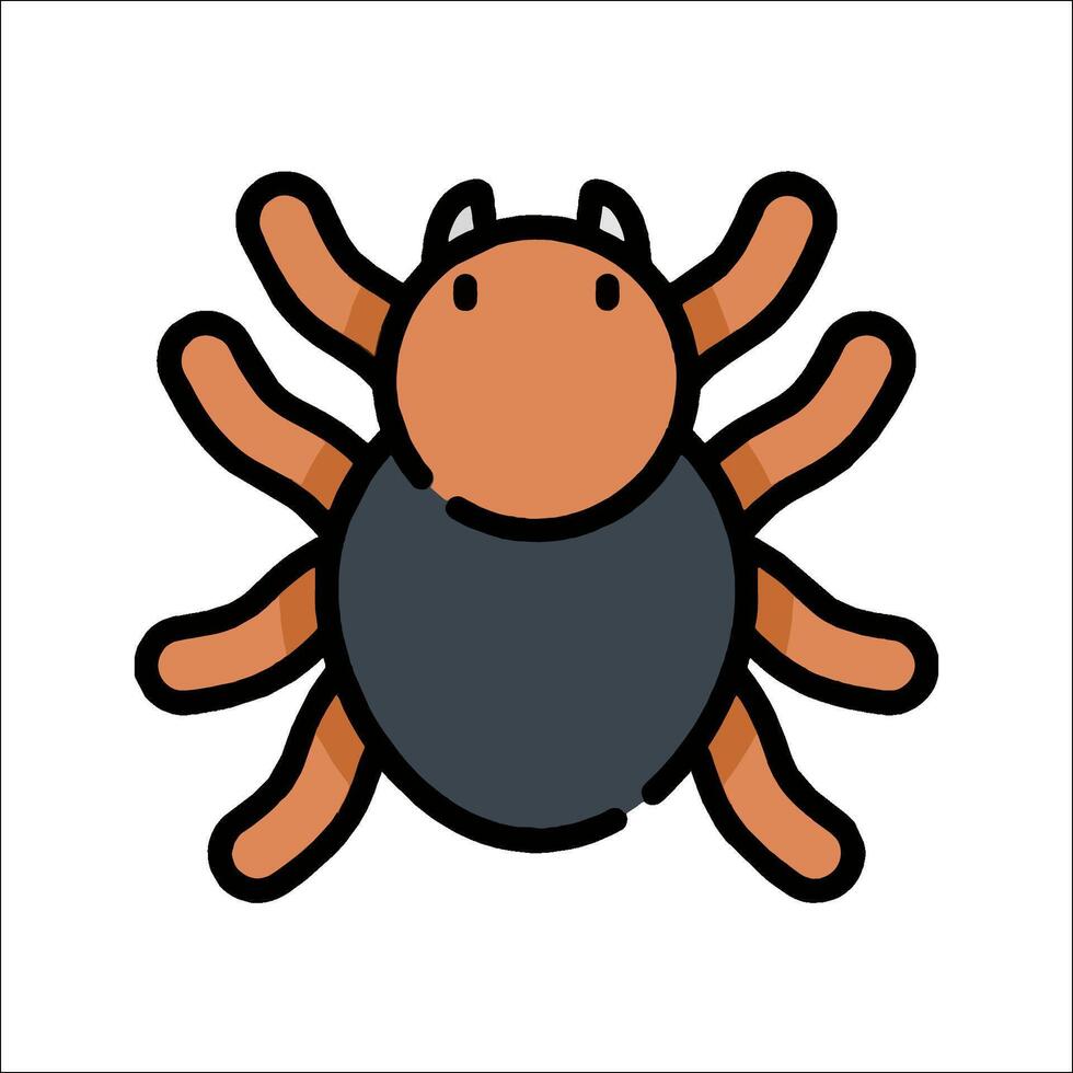 A cartoon spider on a white background vector