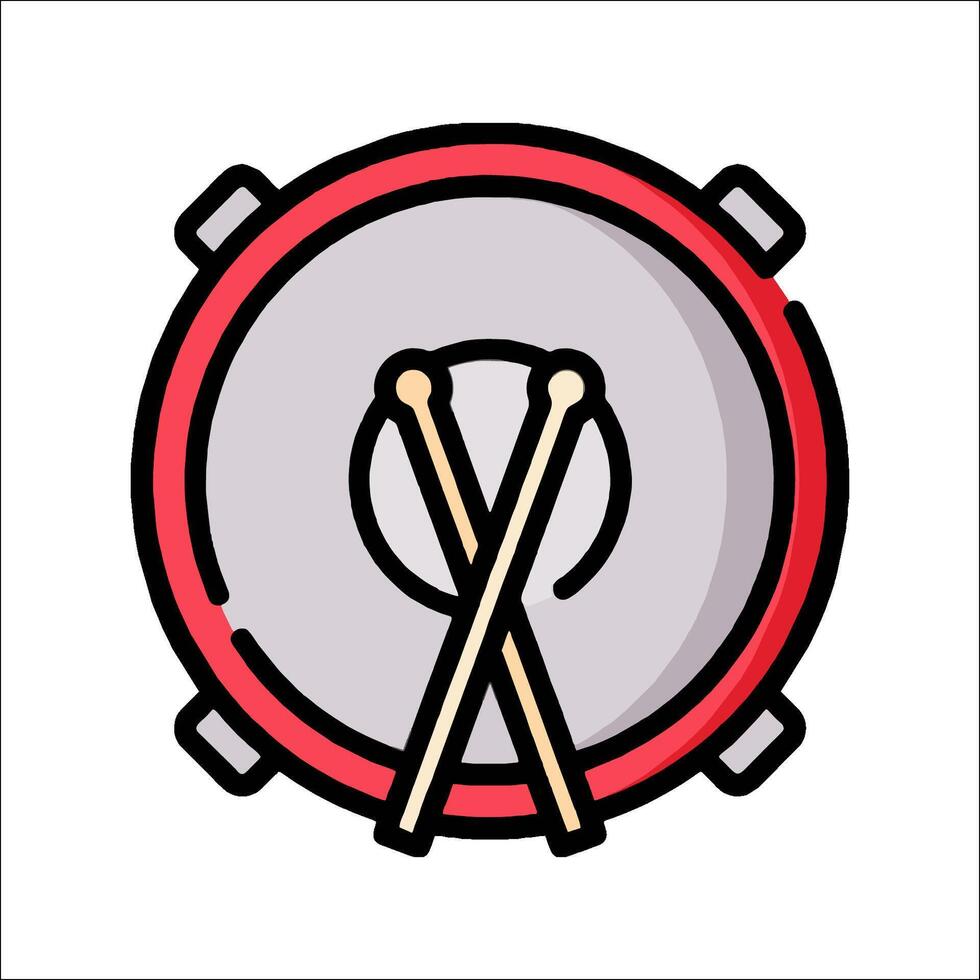 Drum drum icon illustration vector