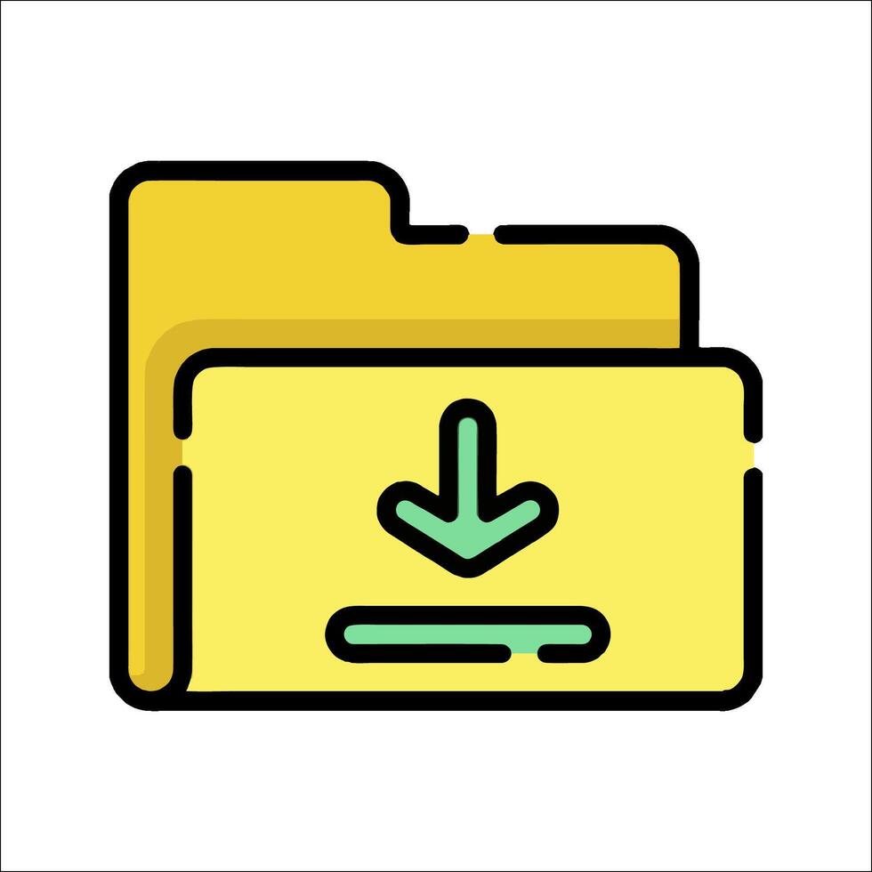 Download folder icon illustration vector