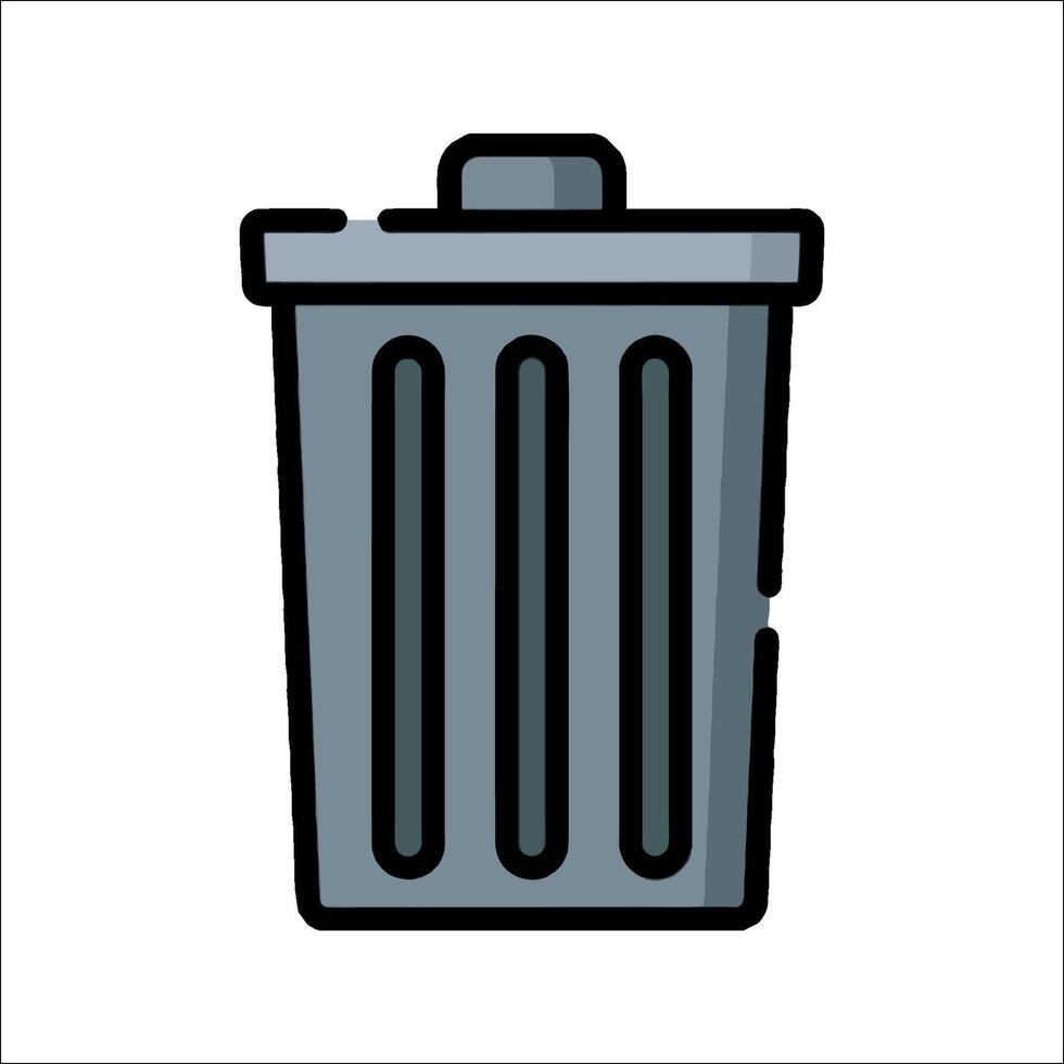 Trash can icon illustration vector