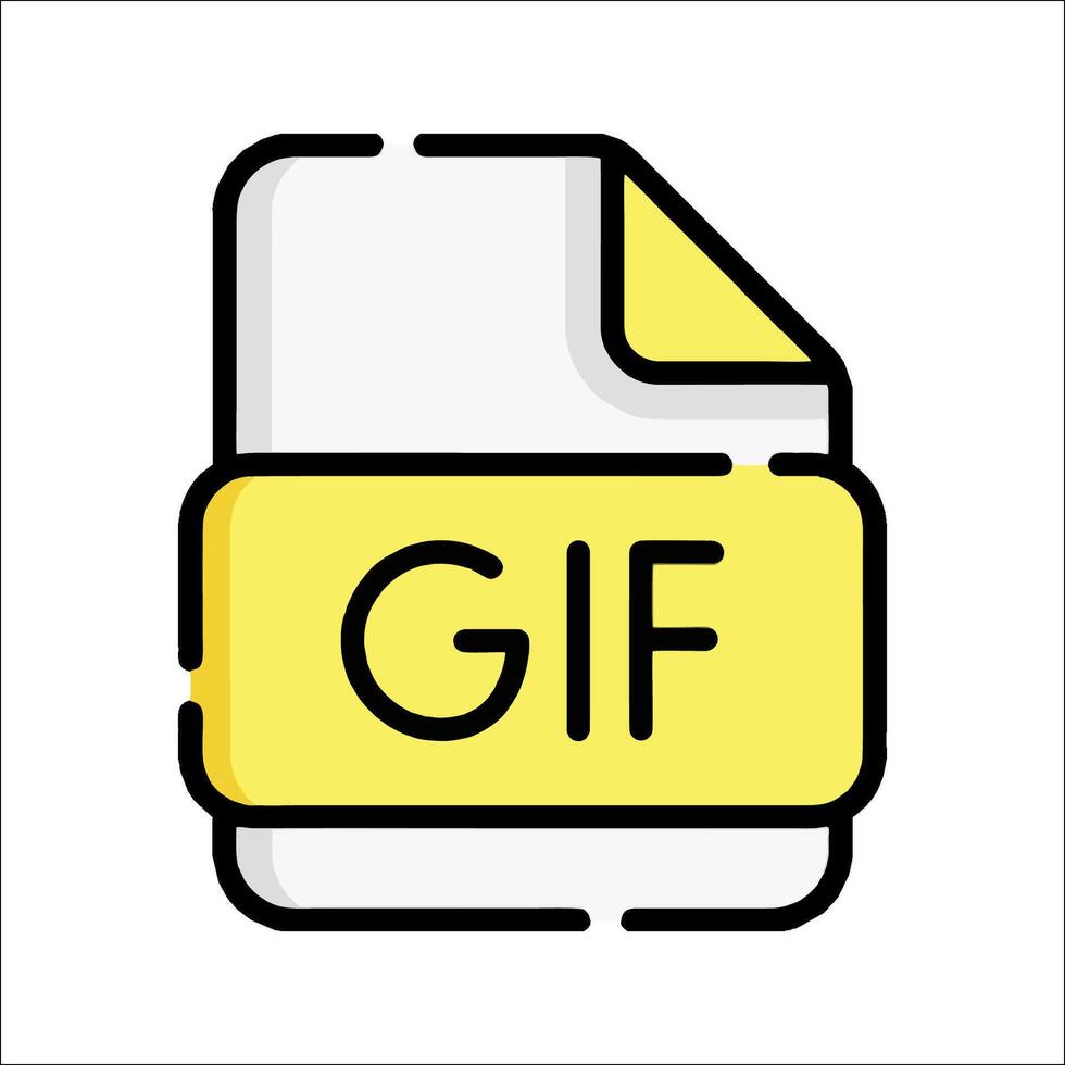 Gif file icon illustration vector