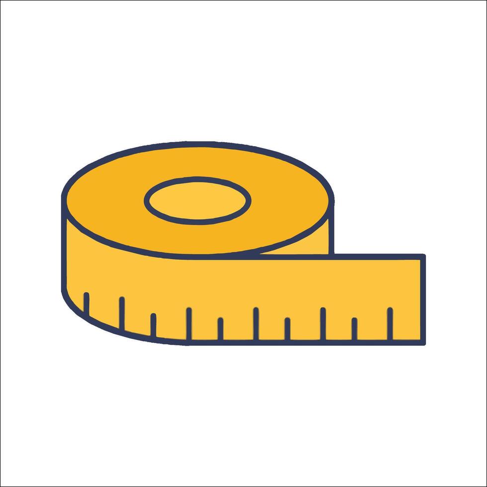 A measuring tape icon on a white background vector