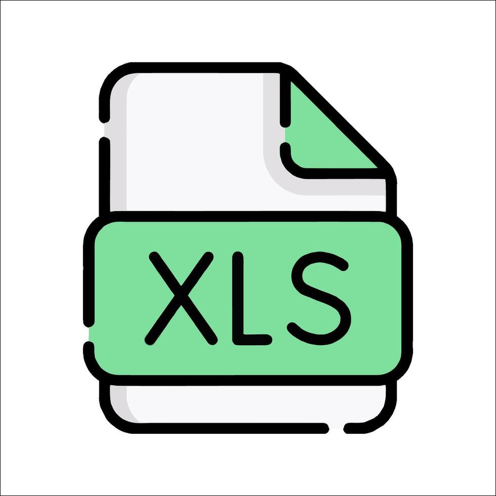 Xls file icon illustration vector