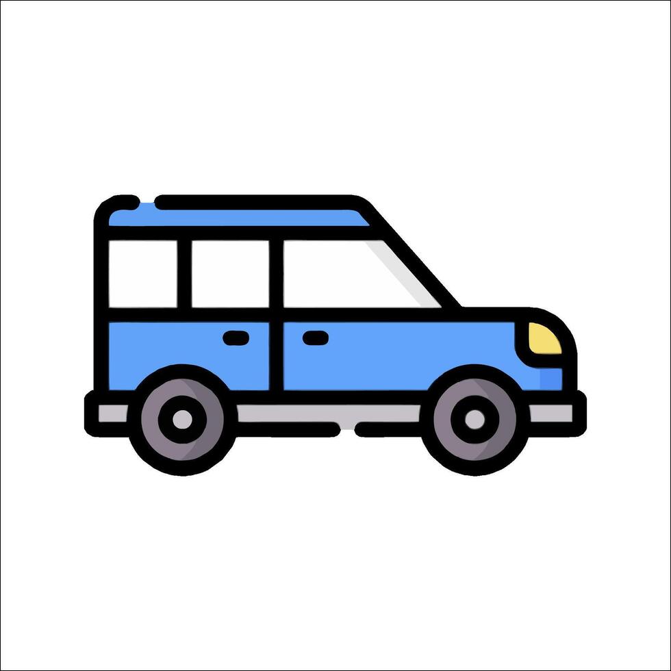 Car icon on white background illustration vector