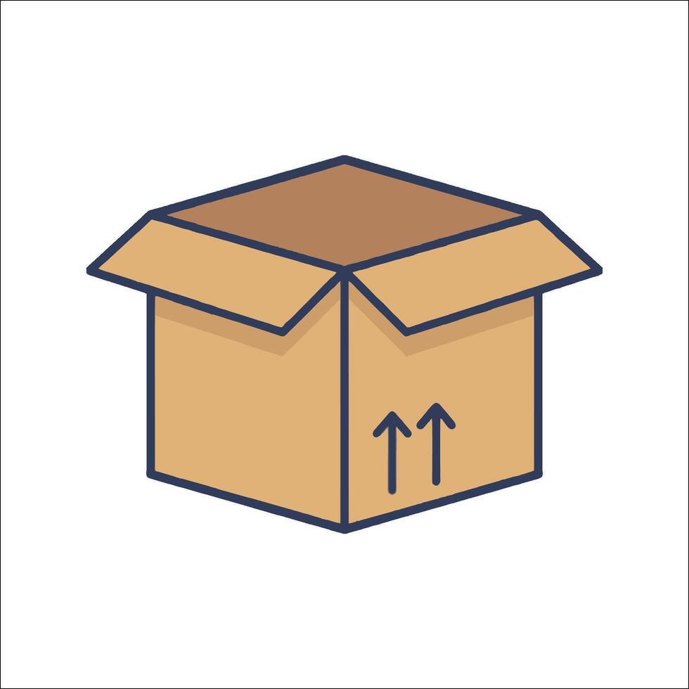 A moving box with arrows pointing up vector