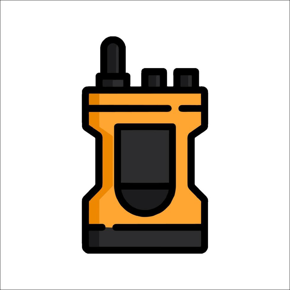 A yellow and black radio on a white background vector