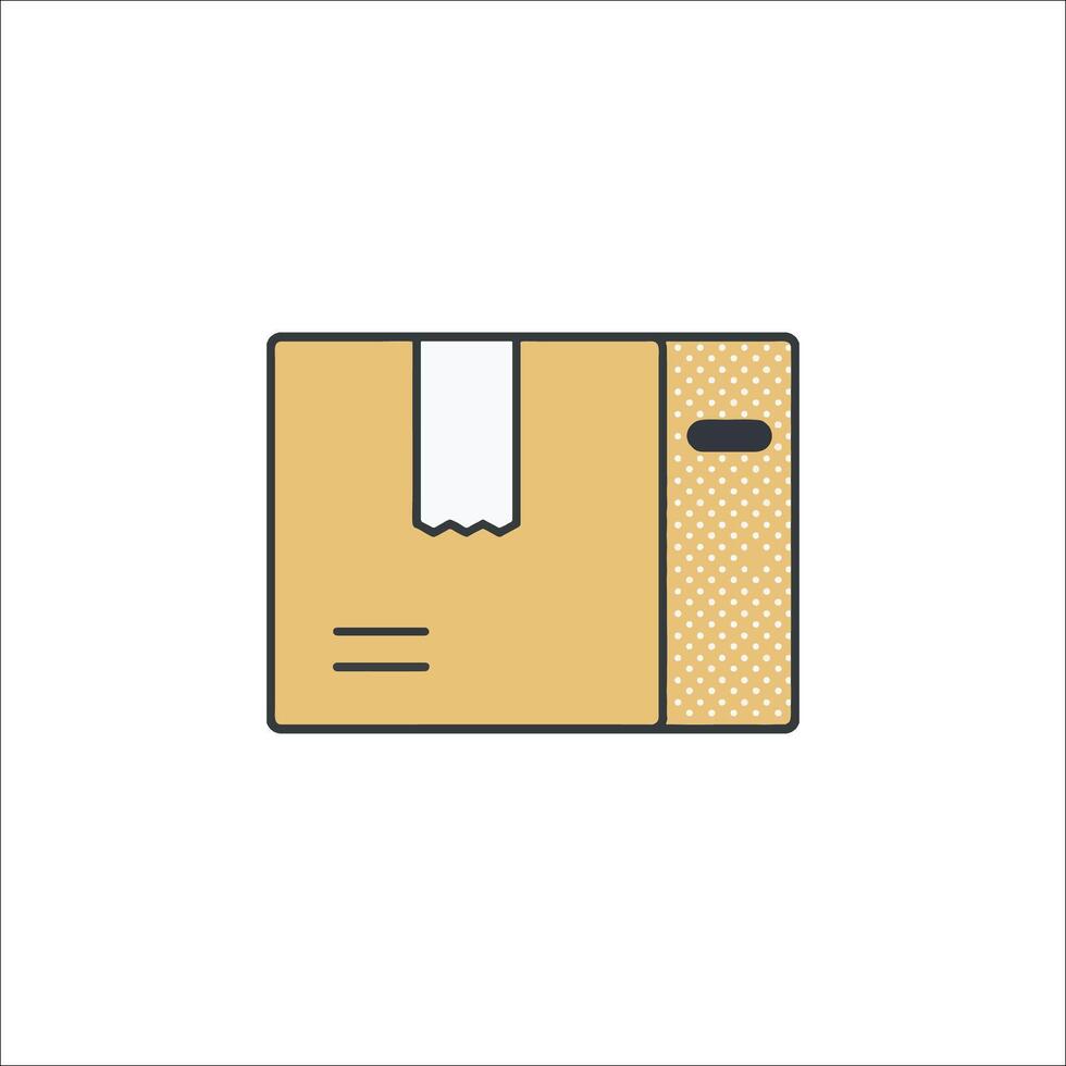 A box with a bandage on it vector