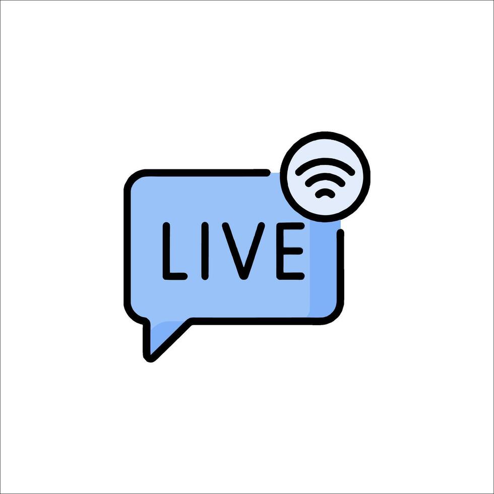 Live chat icon illustration vector