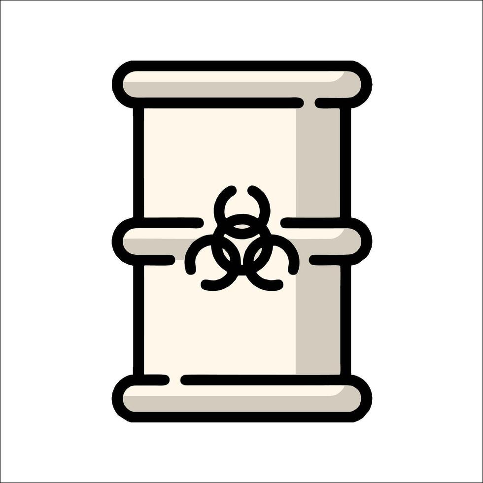 Barrel with biohazard symbol illustration vector