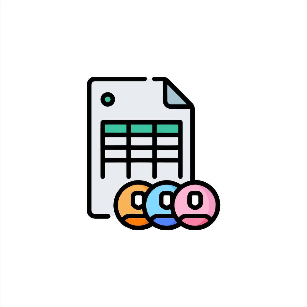 A document with a file and a pencil vector