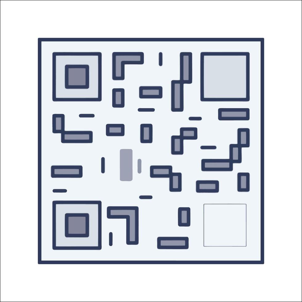 Qr code icon illustration vector