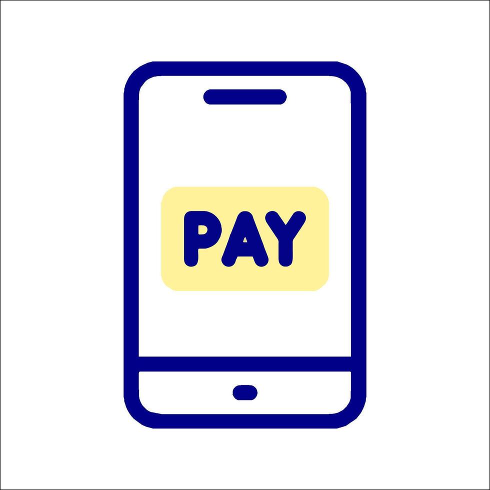 Pay icon on mobile phone vector