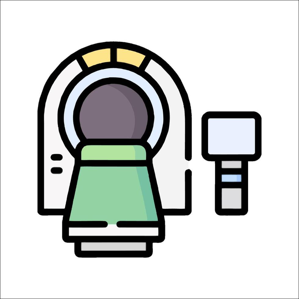 A cartoon image of a medical machine vector