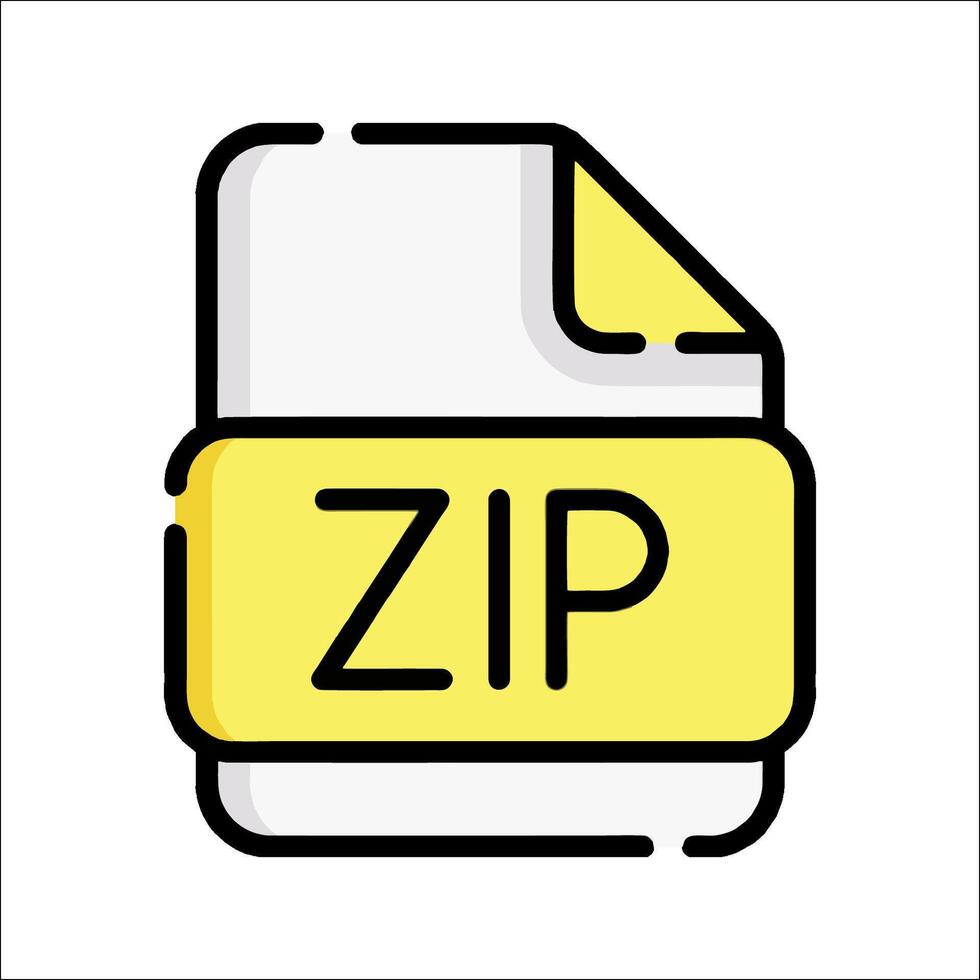Zip file icon illustration vector