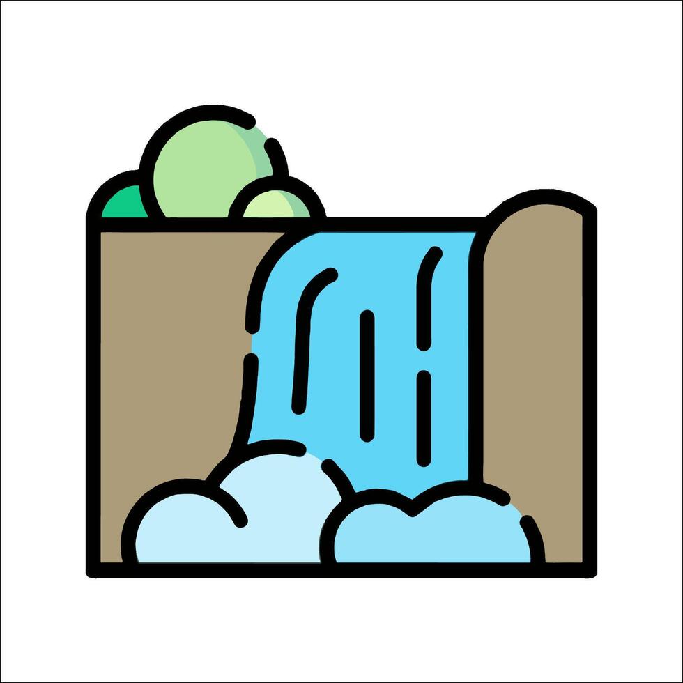 Waterfall icon illustration vector