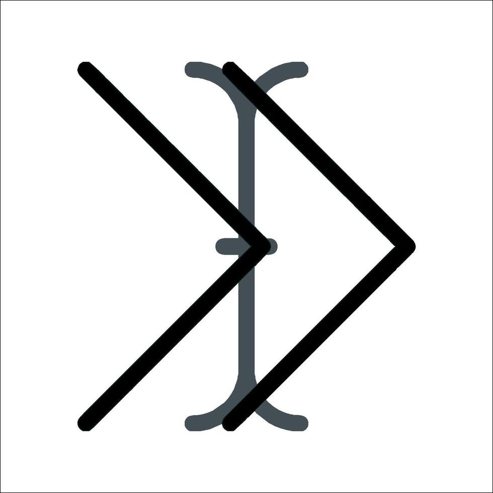 An arrow pointing to the left and right vector