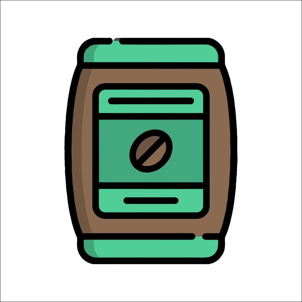 A coffee can icon on a white background vector