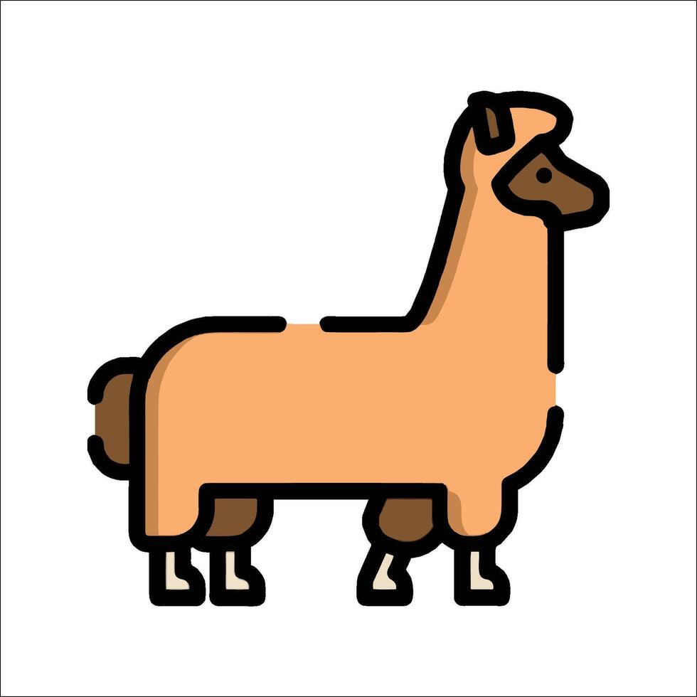 Llama icon illustration vector