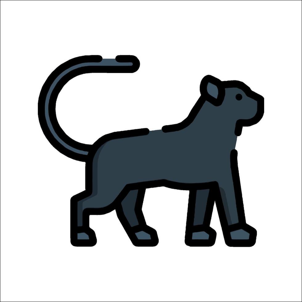 A black panther standing on its hind legs vector
