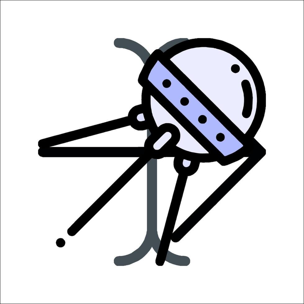A cartoon of a space ship with a propeller vector