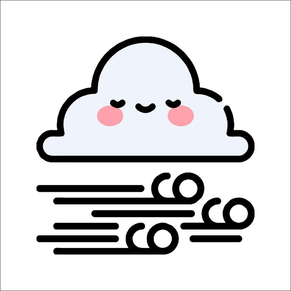 A cloud with a smiley face and a line of text vector