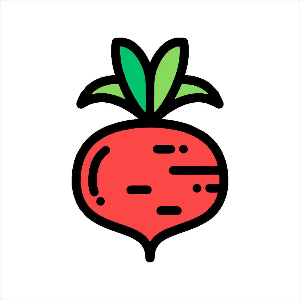 A red beet icon on a white background vector