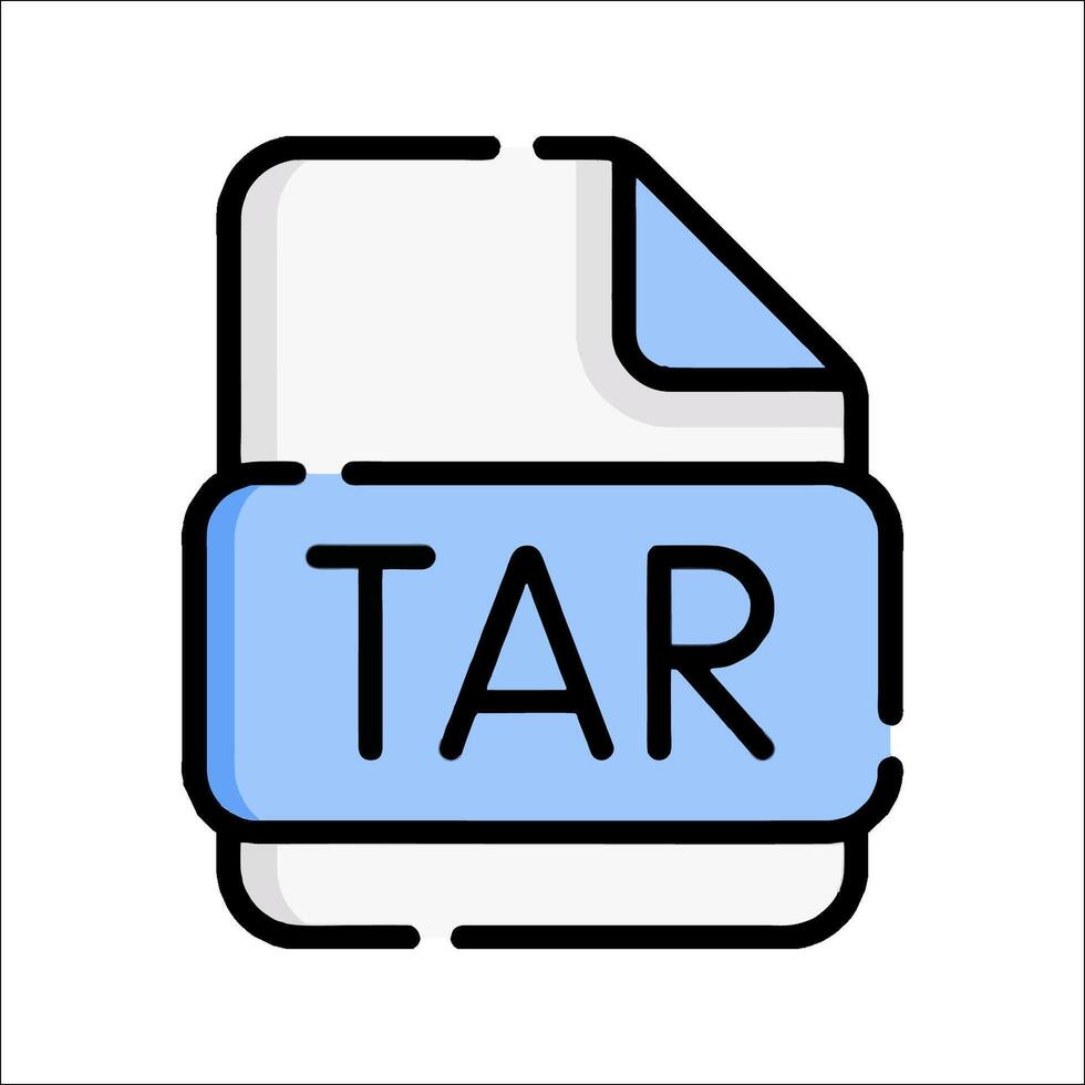 Tar file icon illustration vector