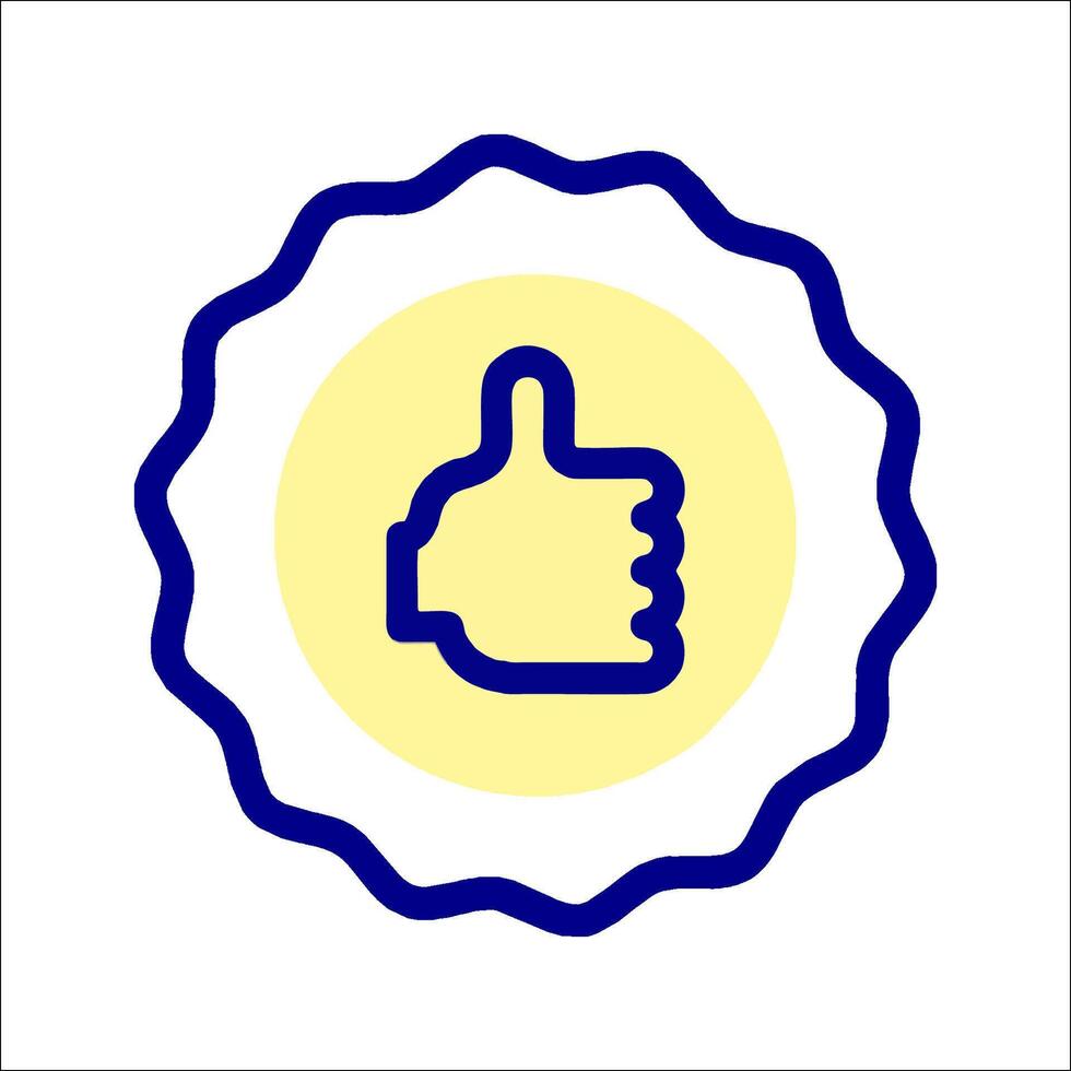 A thumbs up icon on a white background vector