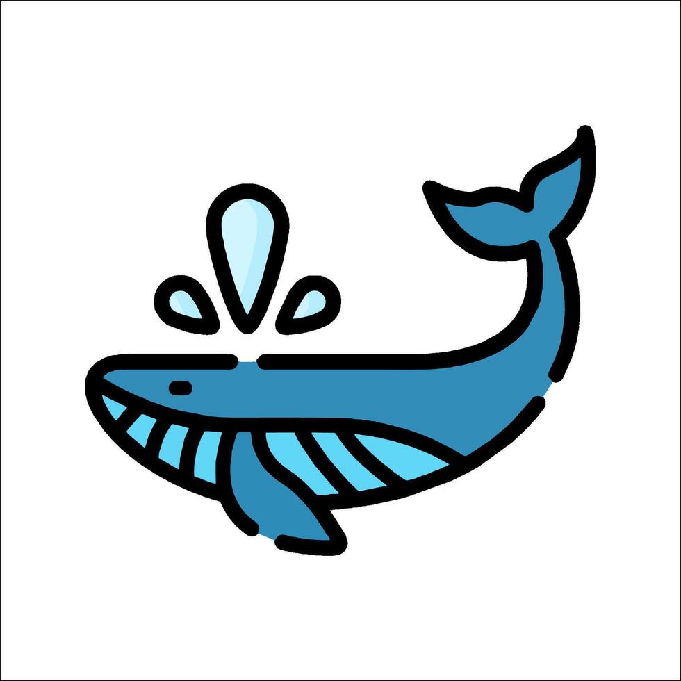 A whale with water coming out of its mouth vector
