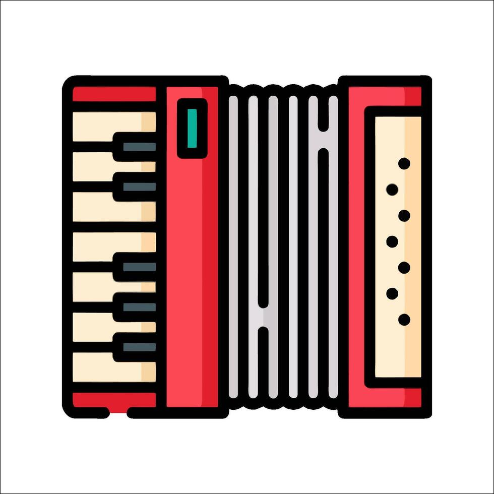 An accordion icon on a white background vector