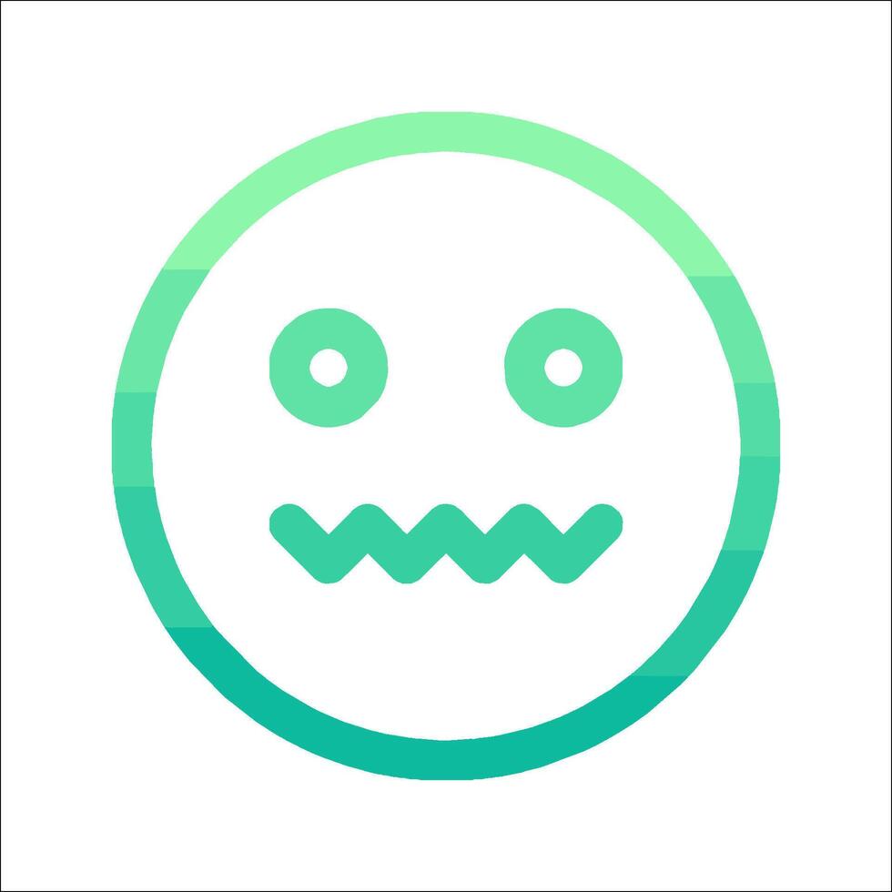 A green and white smiley face icon vector