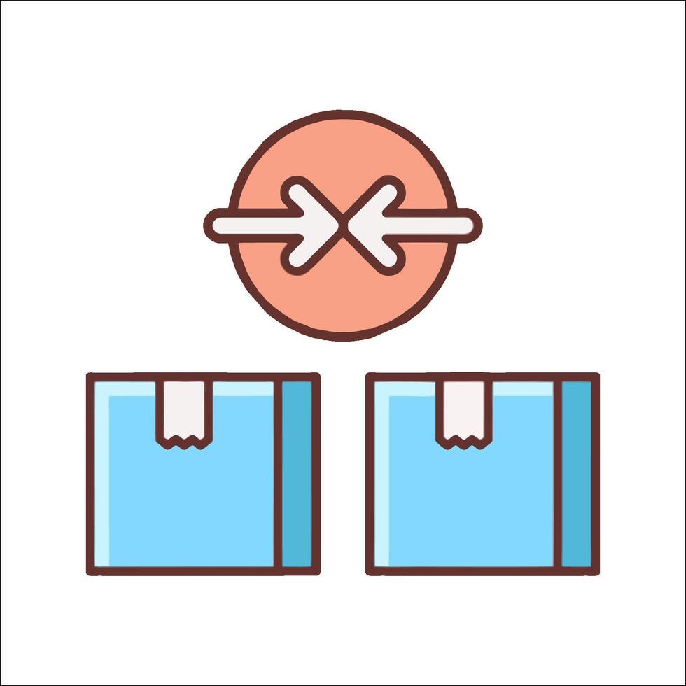 A pair of boxes with a red cross on top vector