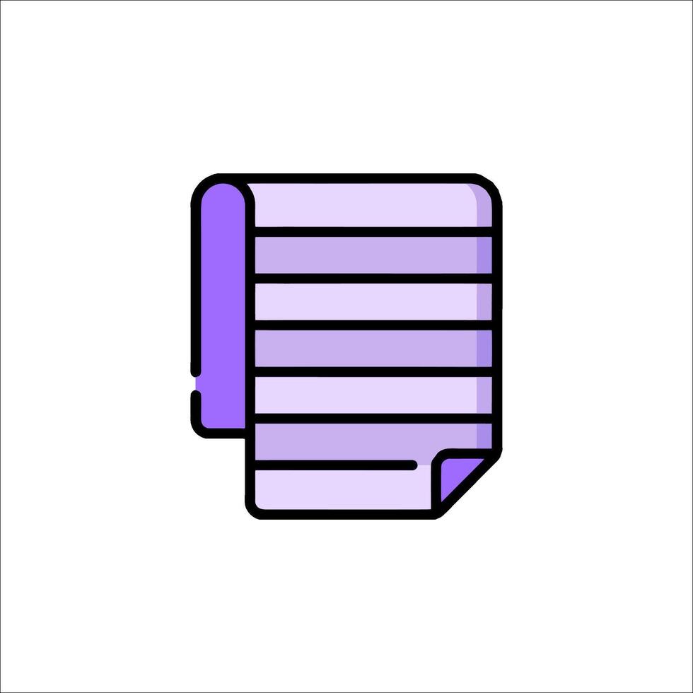A purple document icon on a white background vector
