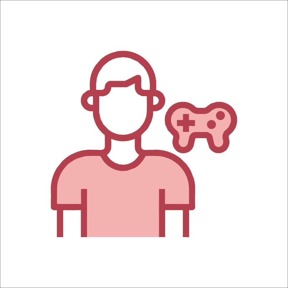A man with a controller icon vector