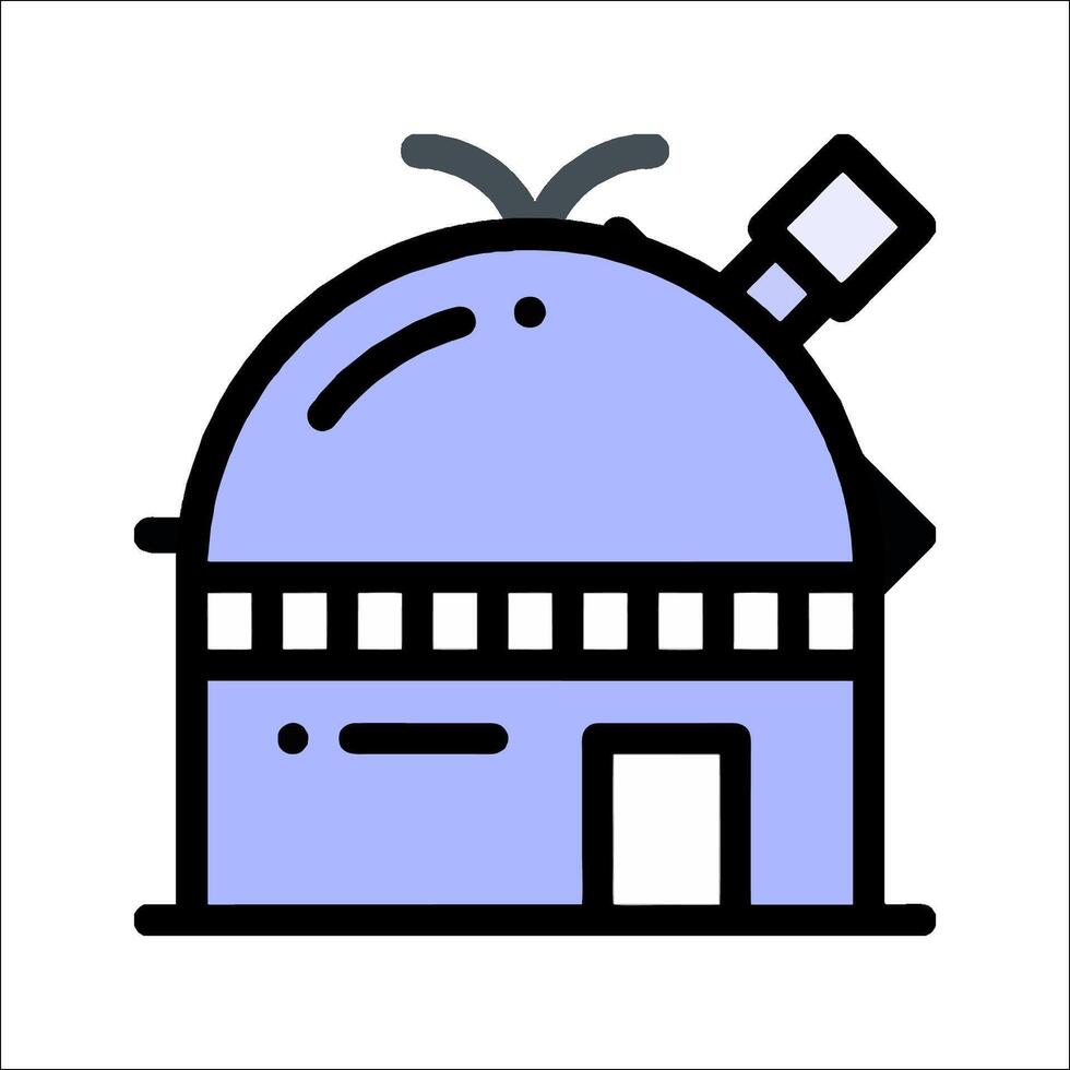 A blue house with a sign on it vector