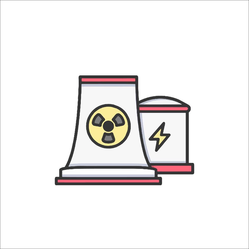 Nuclear power plant icon, illustration vector