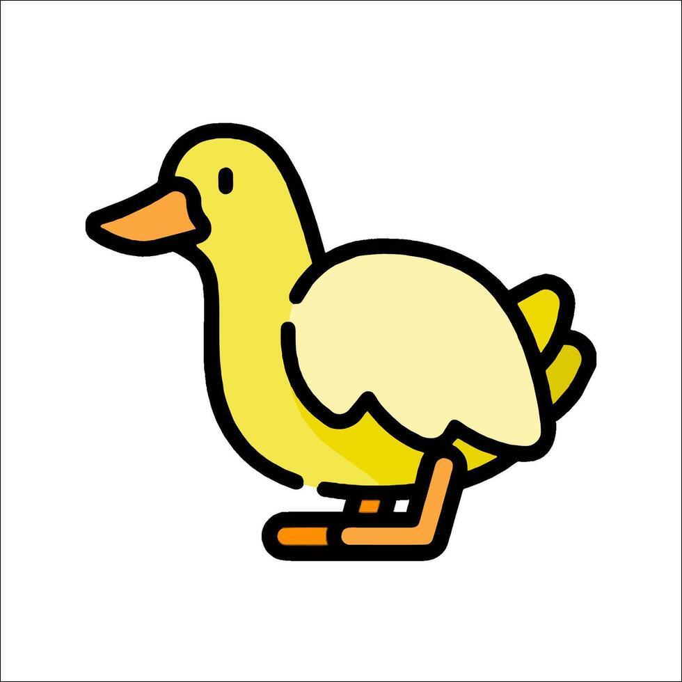 A cartoon duck on a white background vector