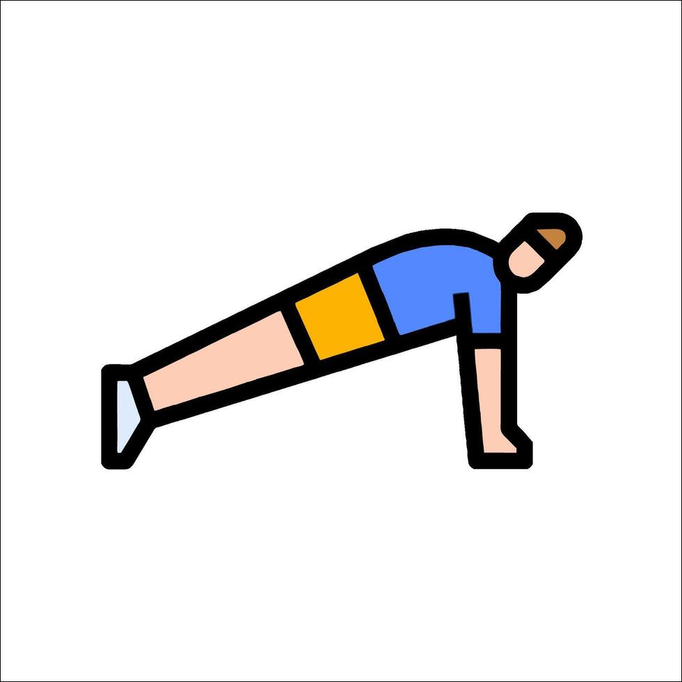 A man doing push ups on a white background vector