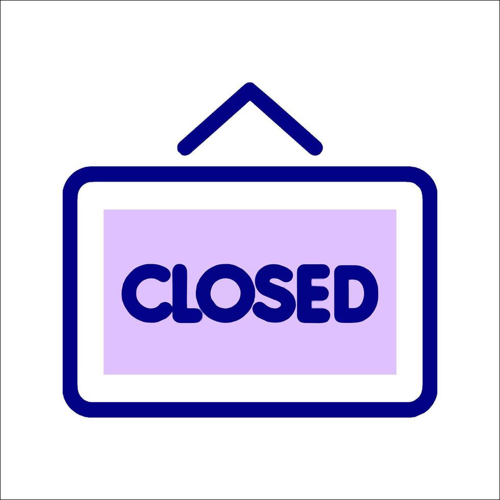 A closed sign on a white background vector