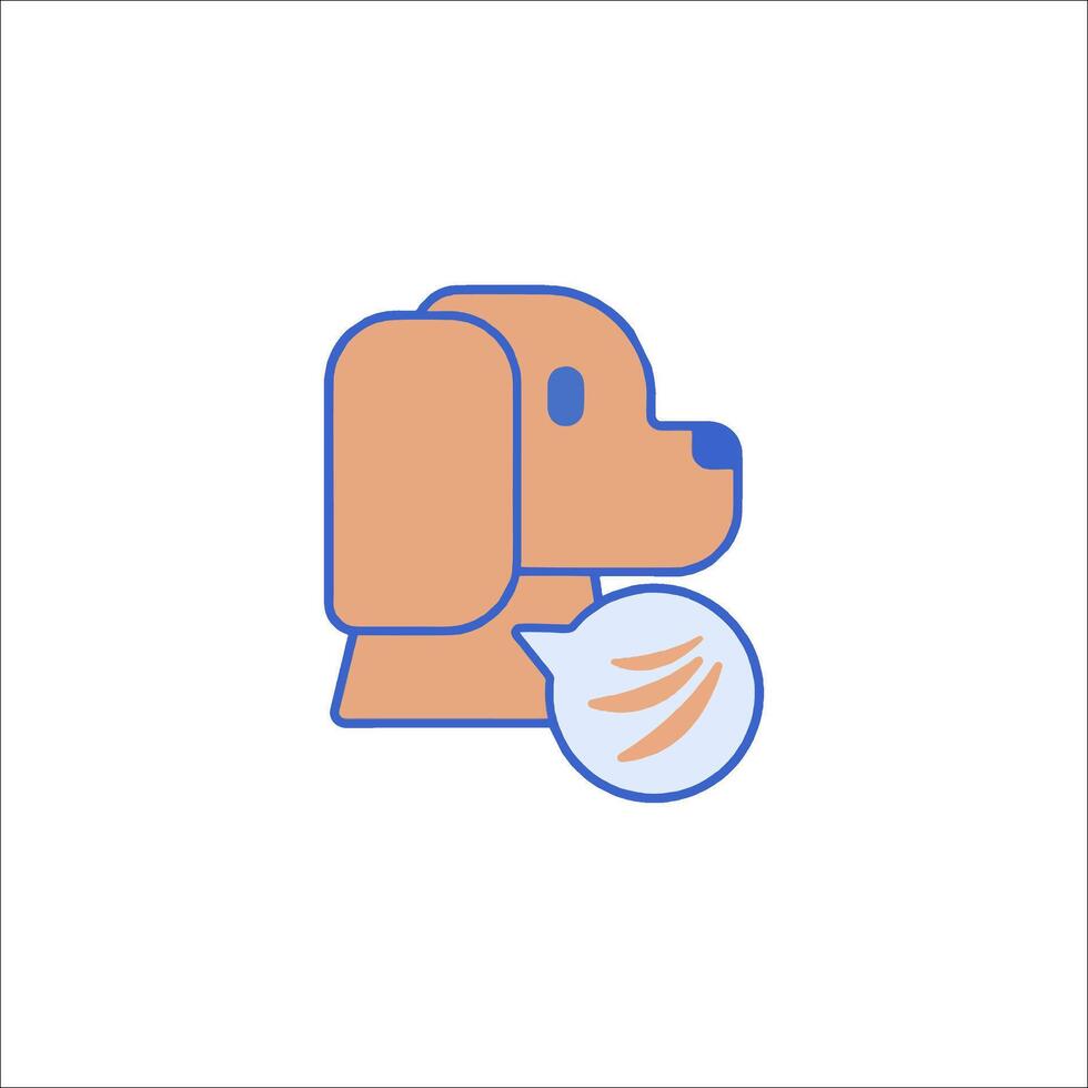 A dog with a ball in its mouth vector