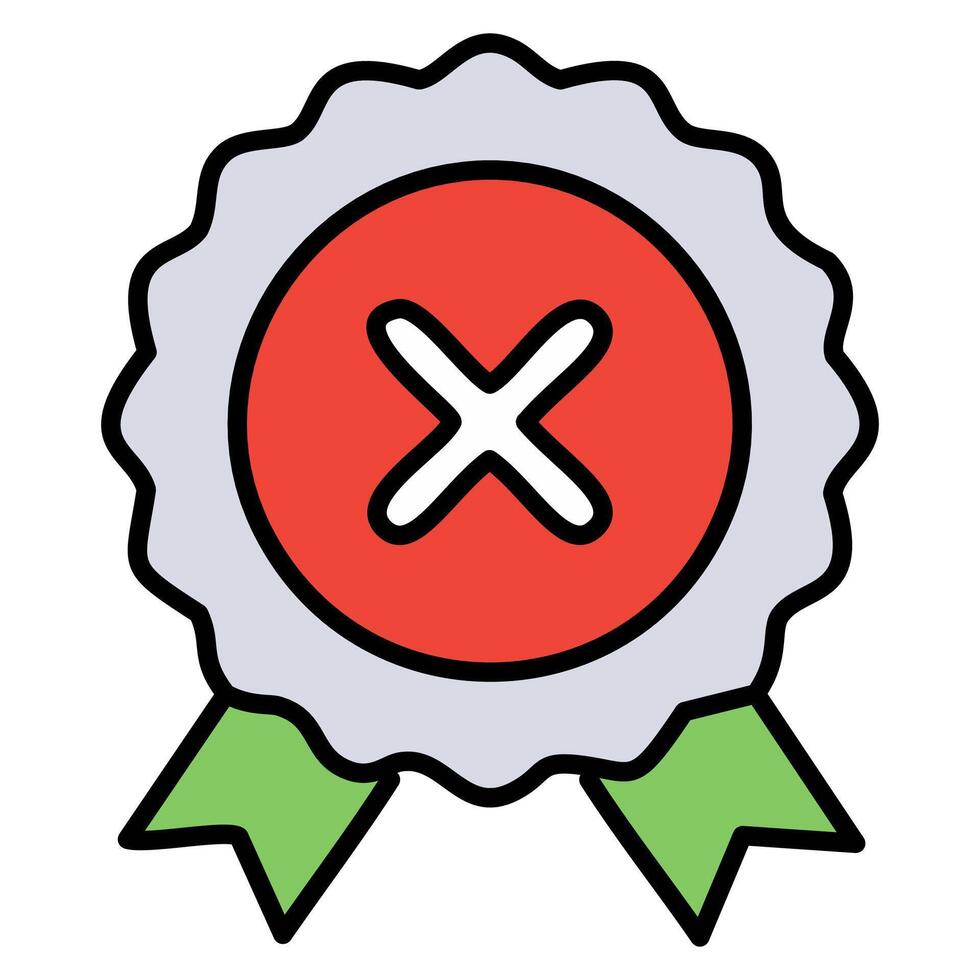 Medal or badge color icon design vector