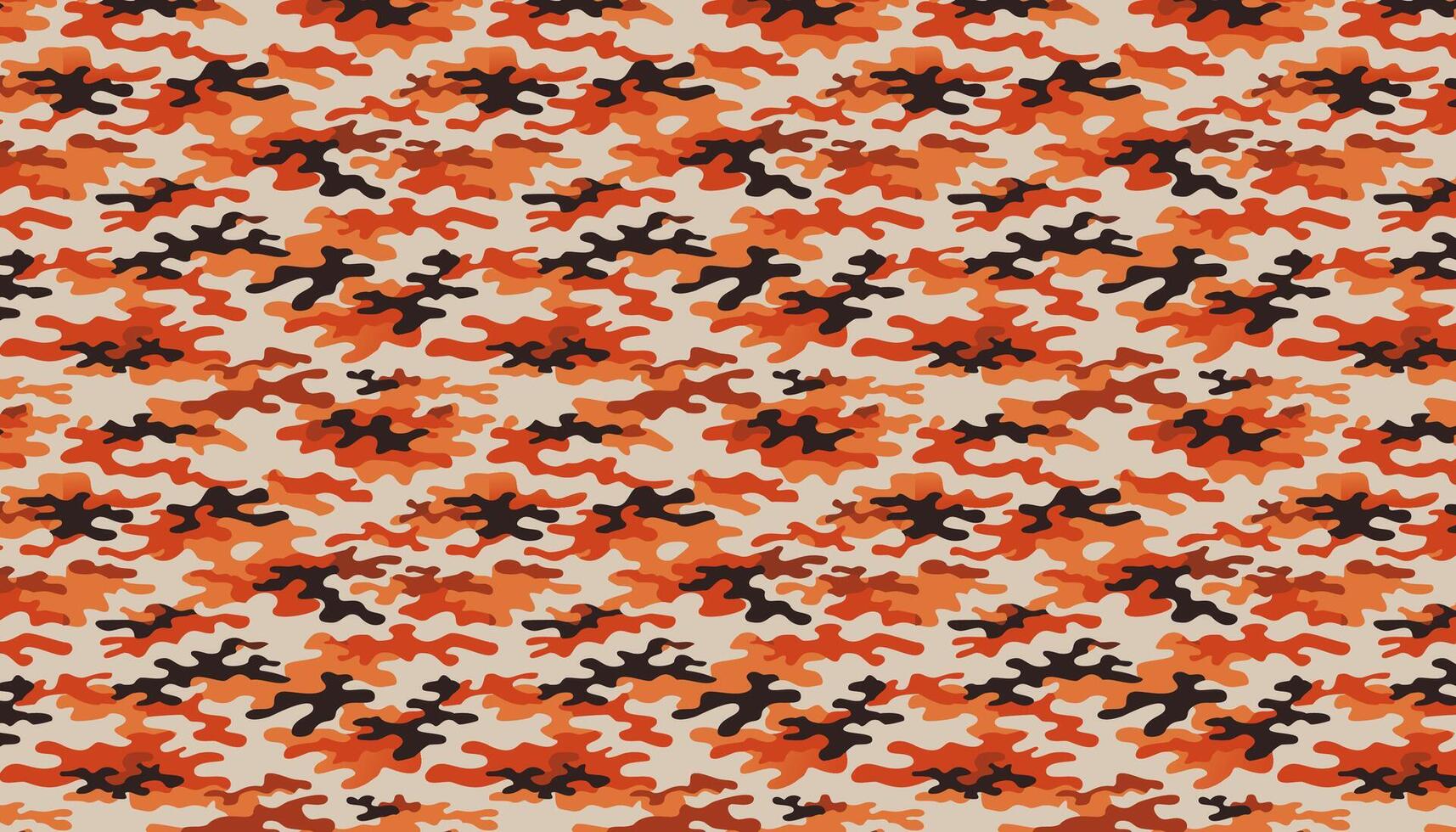 Camouflage orange and black colors pattern background. illustration. vector