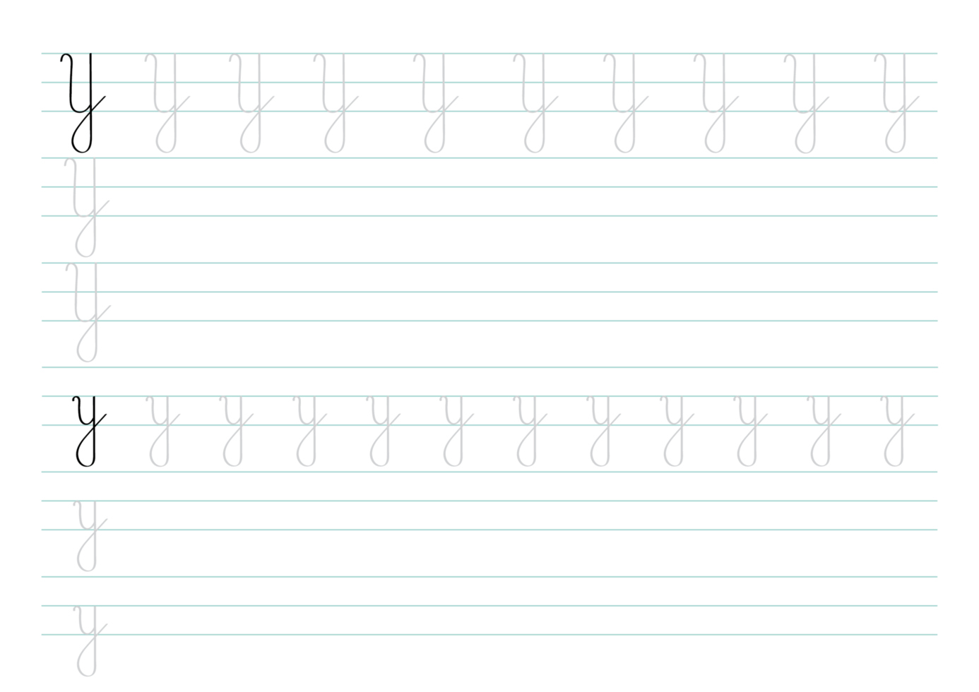 Letter Y for kids to practice png