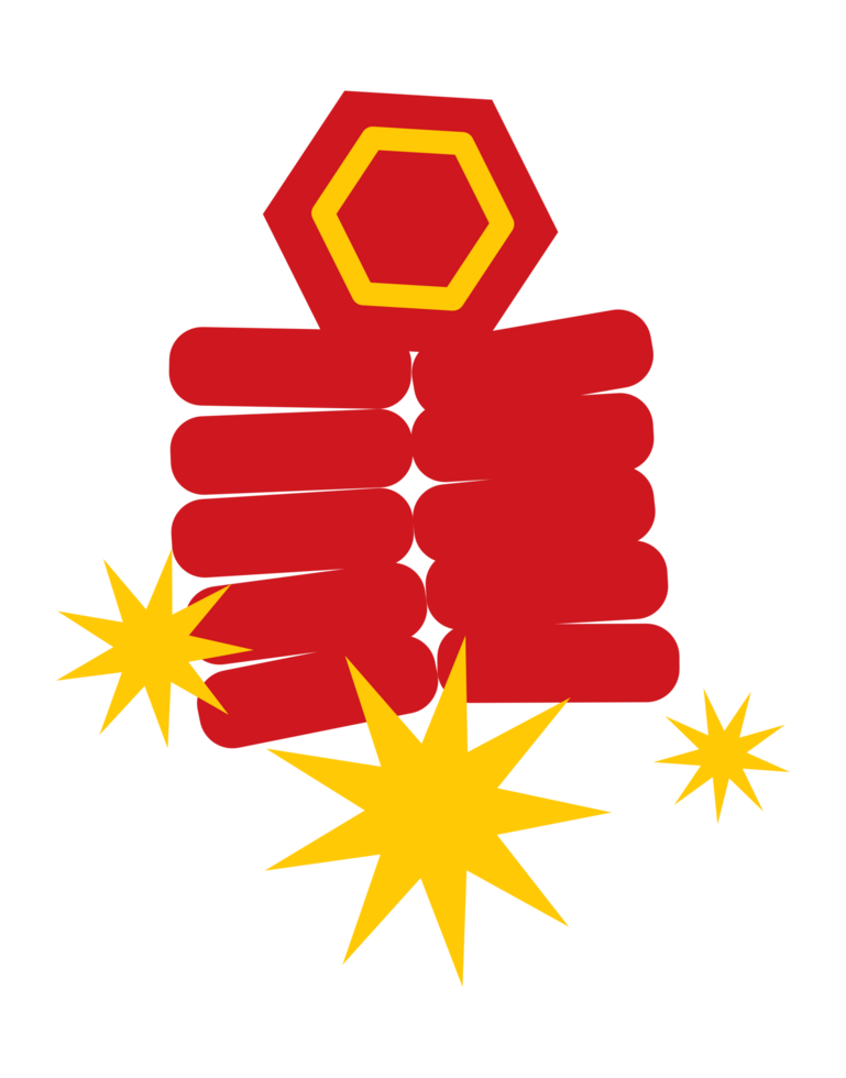 Flat illustration of red firecrackers png